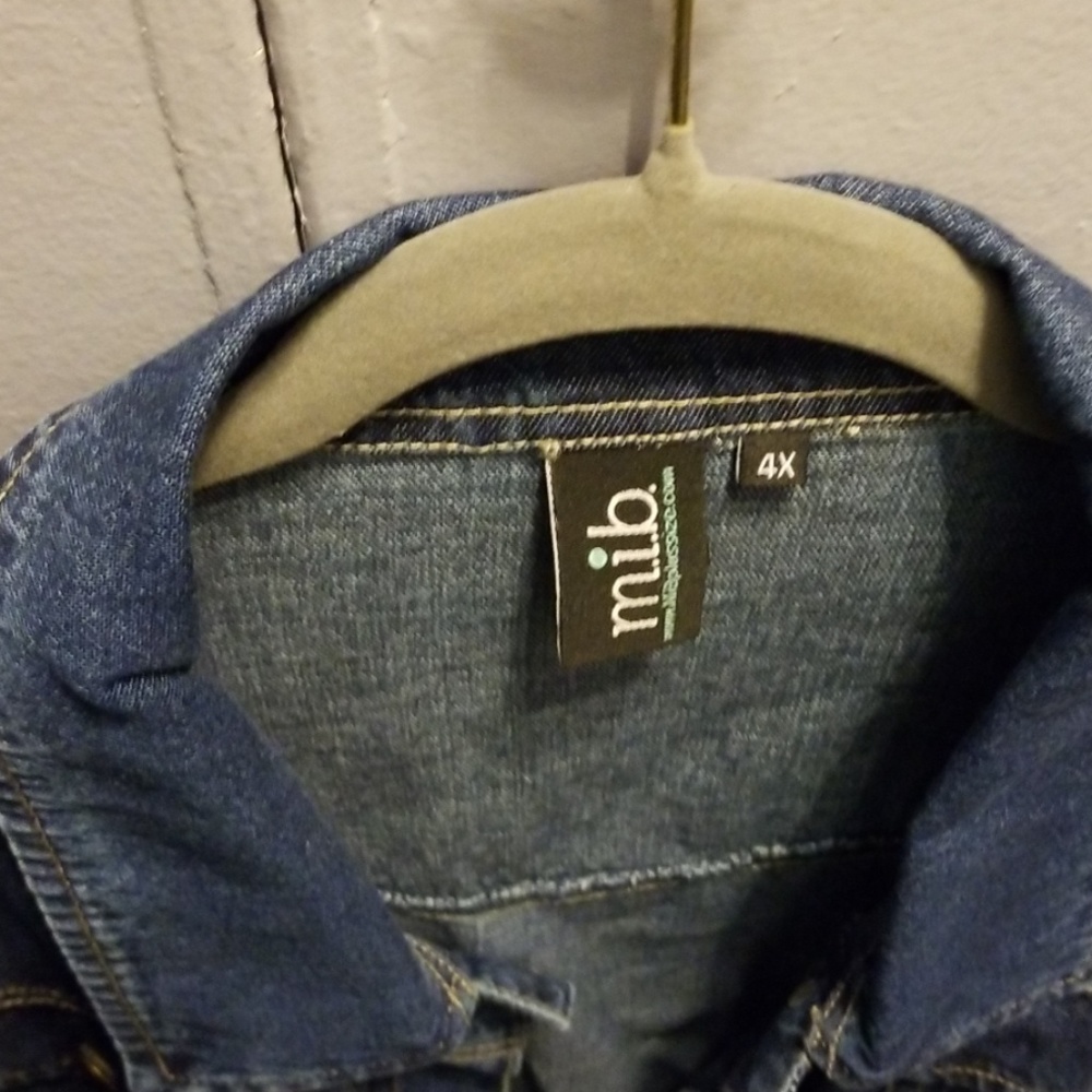 Plus size denim jacket 4x